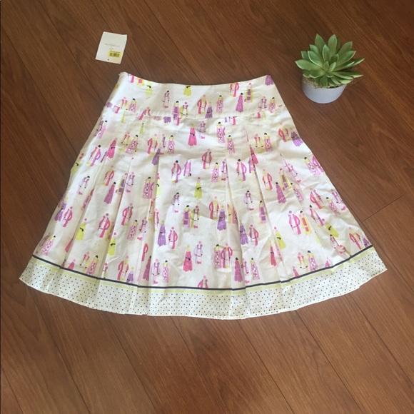 NWT Liz Claiborne Print Pleated Skirt - Picture 1 of 7